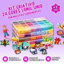 Kit Criativo 24 Cores 14mil Unids. com Maleta e Ferramentas
