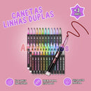 Canetas de Contorno Linhas Duplas