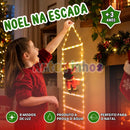 Escada luminosa com Papai Noel