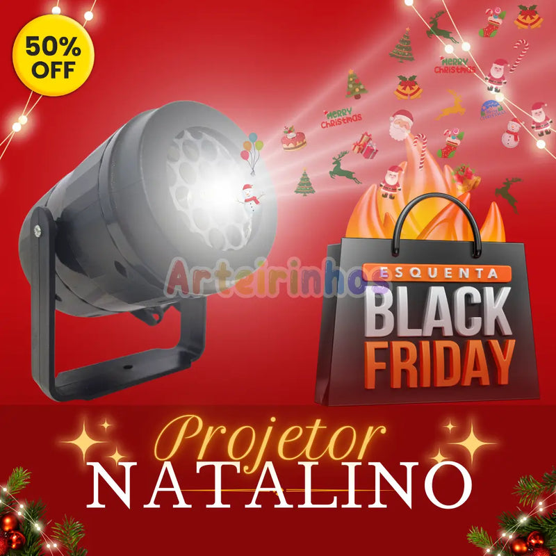 Projetor Natalino - Pré-Venda Black Friday - 50% de Desconto!