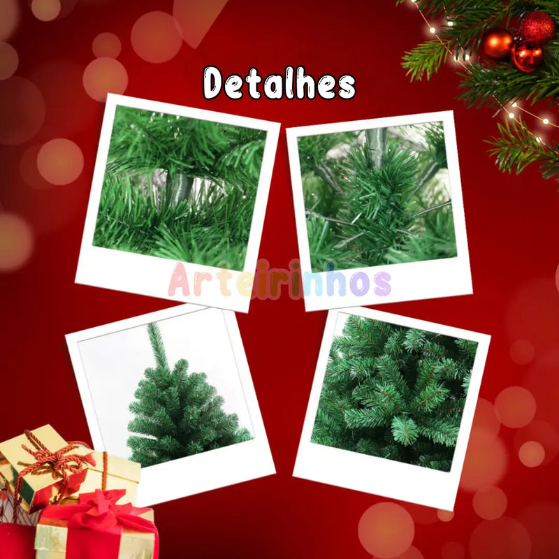 Árvore De Natal Super Cheia com 200 Galhos - 150cm