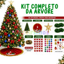 Árvore de Natal Decorada 150cm – 220 Galhos com Pisca LED