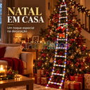 Escada luminosa com Papai Noel