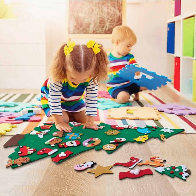 Árvore de Natal em Velcro 32 peças + pisca pisca