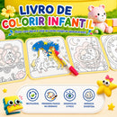 Livro Mágico de Pintar com Água – Reutilizável Sem Sujeira