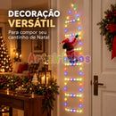 Escada luminosa com Papai Noel