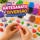 Kit 60 Massinhas EVA Pula-Pula – 12 Cores + 10 Ferramentas