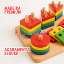 Kit Montessori de Madeira 3 em 1 – Formas Geométricas