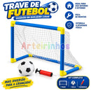 Kit Mini Trave de Futebol Infantil – Rede, Bola e Bomba
