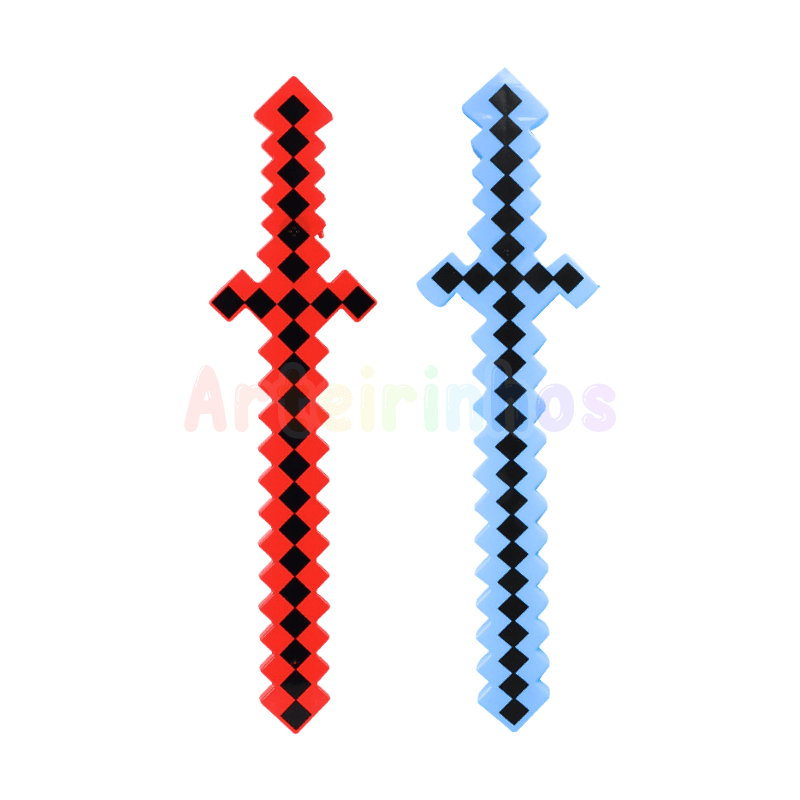 Espada Pixel Minecraft - LED e Som