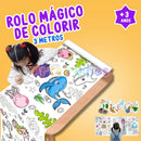 Rolo Mágico De Colorir (3 Metros) e Desenhos Coláveis