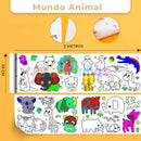 Rolo Mágico De Colorir (3 Metros) e Desenhos Coláveis
