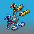 Carrinho Robô Dragão Transformável 2 em 1 - Colisão Magnética Automática