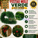 Árvore de Natal Decorada 150cm – 220 Galhos com Pisca LED