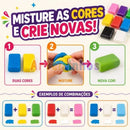 Kit 60 Massinhas EVA Pula-Pula – 12 Cores + 10 Ferramentas
