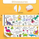Rolo Mágico De Colorir (3 Metros) e Desenhos Coláveis