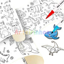 Rolo Mágico De Colorir (3 Metros) e Desenhos Coláveis