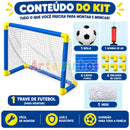 Kit Mini Trave de Futebol Infantil – Rede, Bola e Bomba