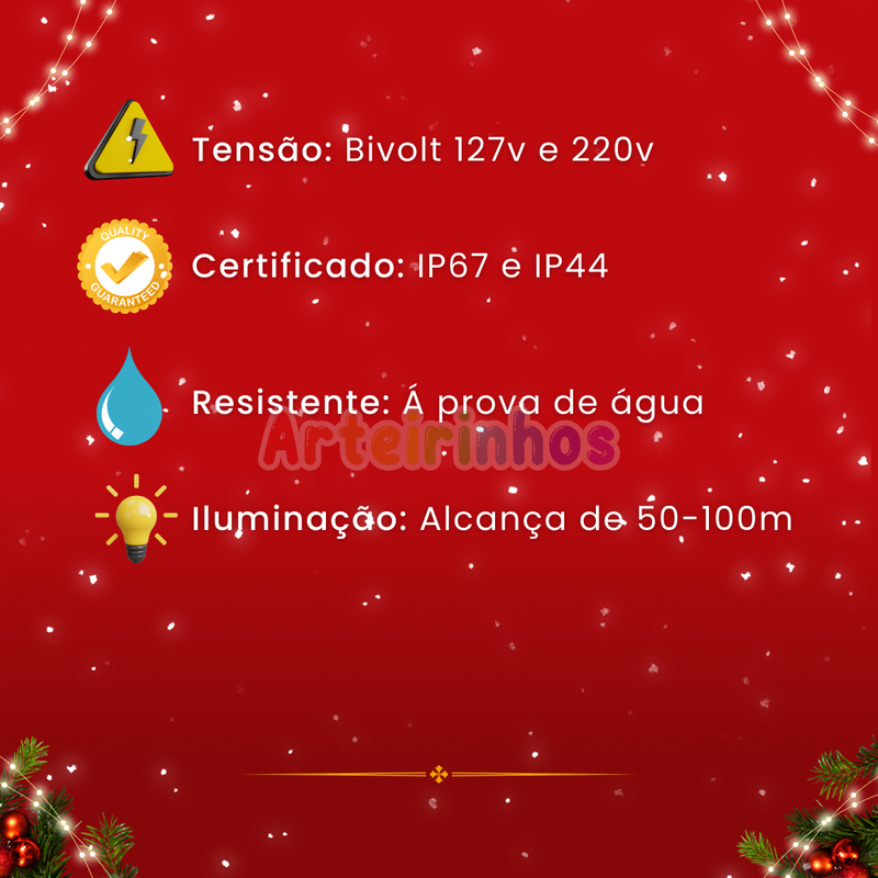 Projetor Natalino - Pré-Venda Black Friday - 50% de Desconto!