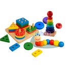 Kit Montessori de Madeira 3 em 1 – Formas Geométricas