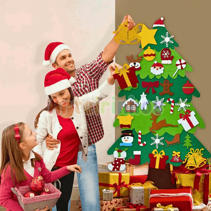 Árvore de Natal em Velcro 32 peças + pisca pisca