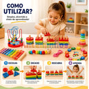 Kit Montessori de Madeira 3 em 1 – Formas Geométricas