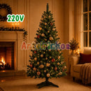 Árvore de Natal Decorada 150cm – 220 Galhos com Pisca LED