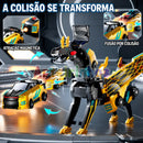Carrinho Robô Dragão Transformável 2 em 1 - Colisão Magnética Automática