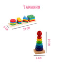 Kit Montessori de Madeira 3 em 1 – Formas Geométricas