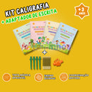 Kit Caderno de Caligrafia Mágico + Adaptador de Escrita