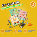 Kit Caderno de Caligrafia Mágico + Adaptador de Escrita