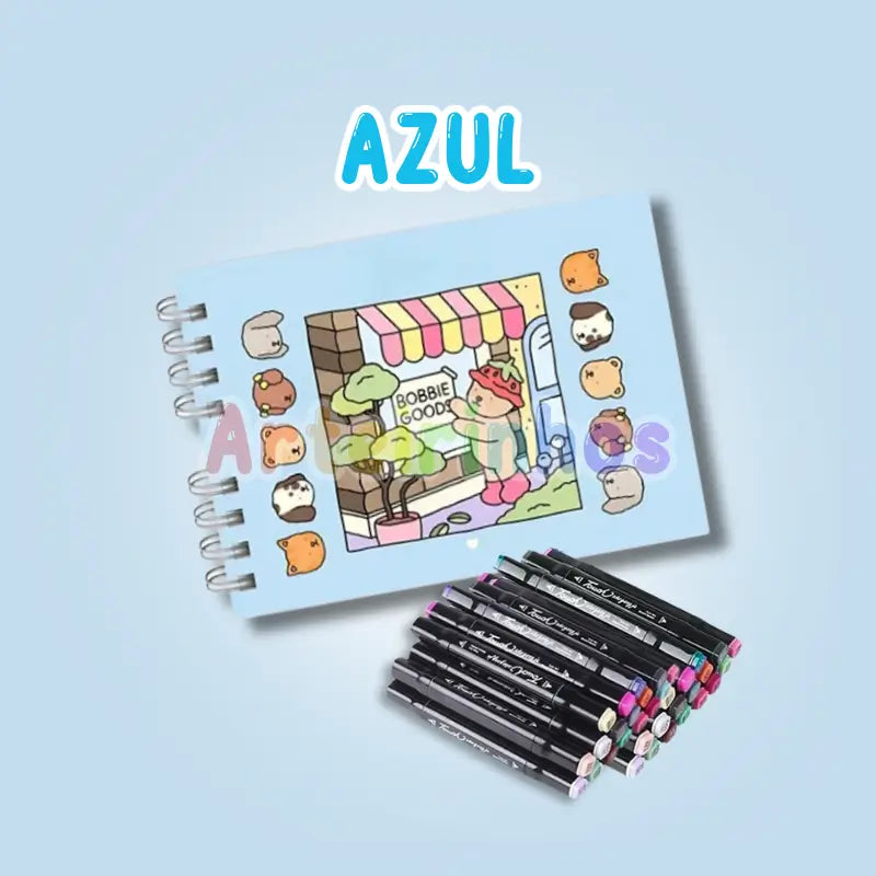 Kit Bobbie Goods + 24 Canetas ponta dupla