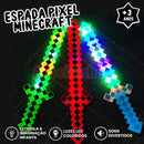 Espada Pixel Minecraft - LED e Som