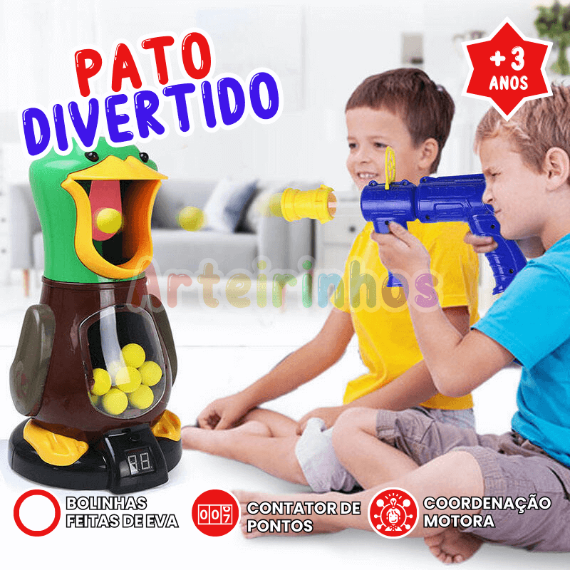 Pato Divertido - Duck Atirador -  Arteirinhos