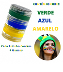 Pintura Facial - Verde, Amarelo e Azul - Maquiagem para Torcedor