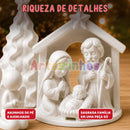 Detalhes da Sagrada Família montada em uma peça