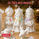 Os três Reis Magos com seus presentes