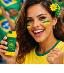 Pinta Rosto Verde e Amarelo Miss Rosê Copa do Mundo